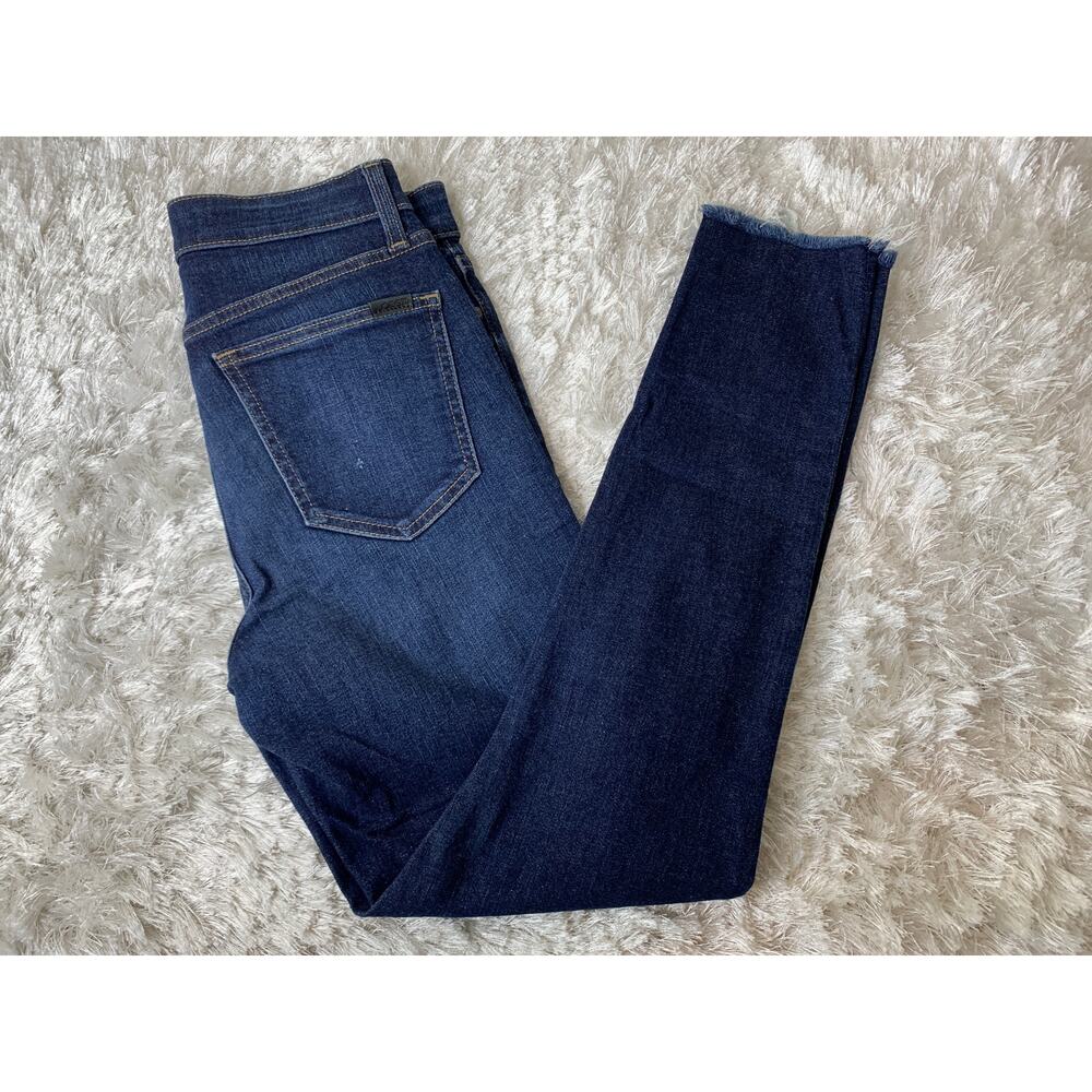 Joe's Jeans Button Fly The Charlie High Rise Skinny Ankle Sz 27 Dark Wash